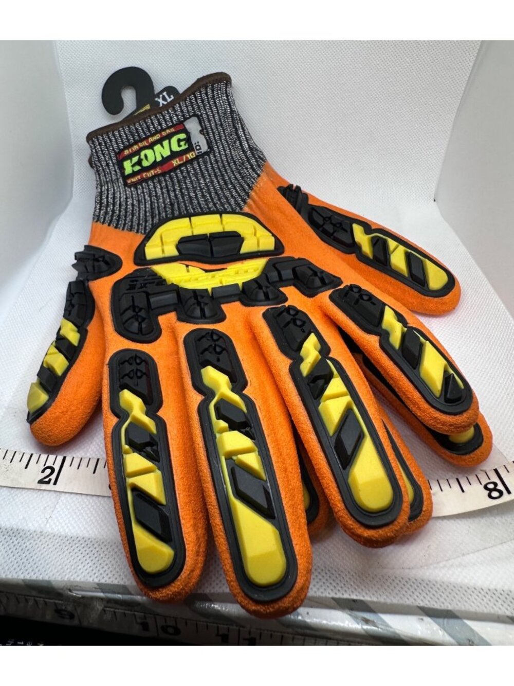 Kong XL Impact Protection Work Gloves Cut Resistant Orange cut resistant texture
